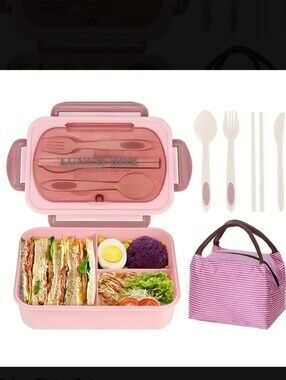 Lunch Box with Utensils And Carry Bag